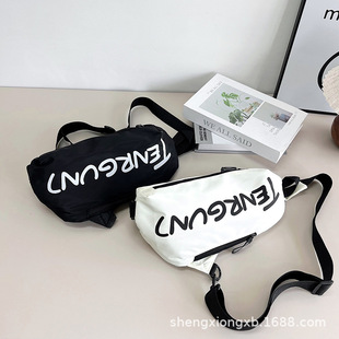 Casual Fashion Chest Bag Women's New Fashion Sports Student Shoulder Crossbody Bag Trendy Lovers Small Bag Cross-border