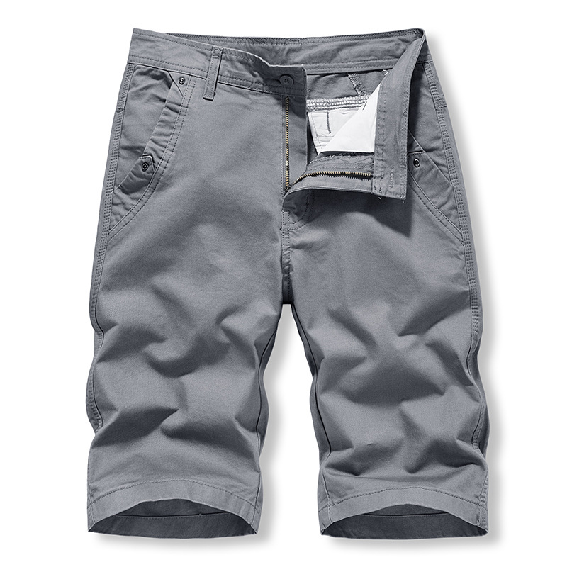 Shorts Men's Summer 2021 Simple Classic All-match Washed Solid Color Casual Crane Pants Six-point Sports Men's Pants