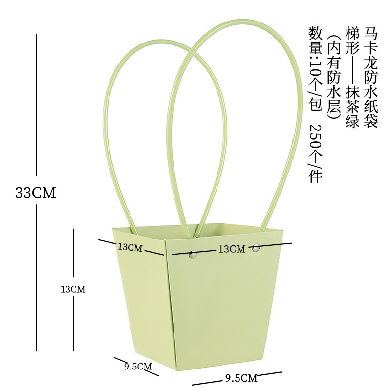 Bolsa de arreglos florales de papel kraft, paquete de ramo, caja de mano al por mayor, floristería, arte floral, material de embalaje de bricolaje, bolsa de mano de flores