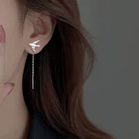 Серьги-ласточки, проникающие в облака, длинные серьги с кисточками в форме птицы, новые матовые серьги в античном стиле в стиле шинуазри