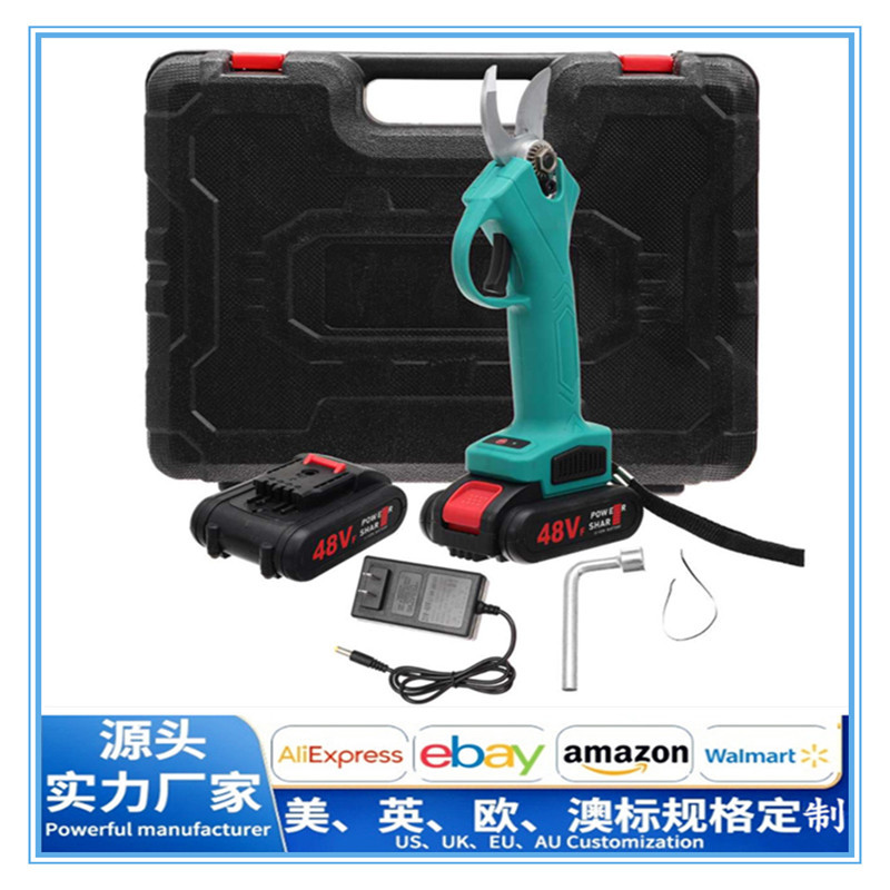 48V 充电锂电无绳电动修枝剪电剪刀花园修剪器分支切割园林工具