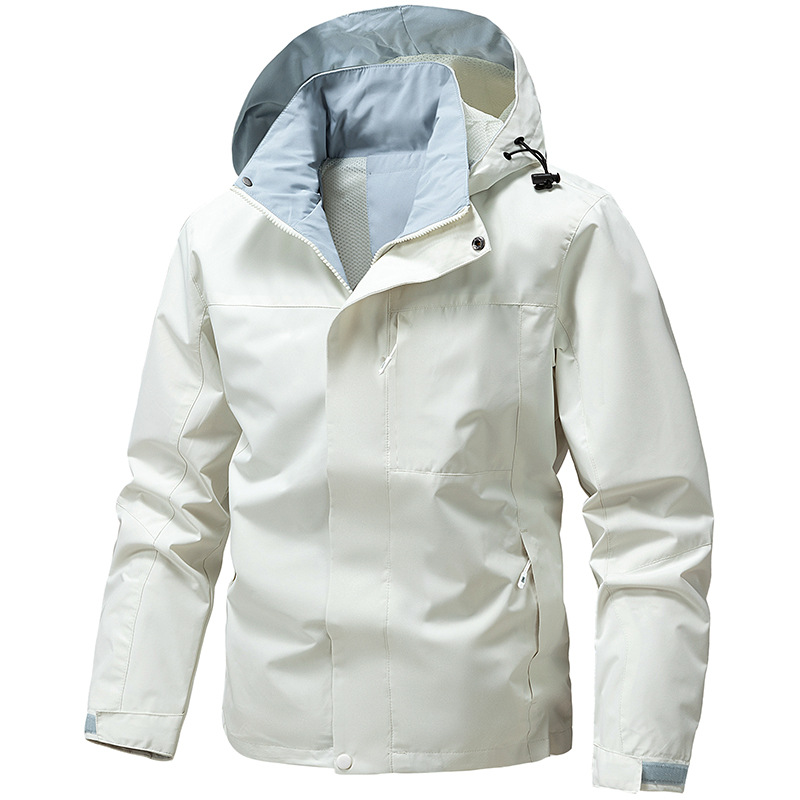New men's jacket for spring and autumn, trendy brand couple's windbreaker, stylish casual hooded work jacket for men and women