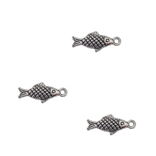 DIY Zinc Alloy Accessories Fish Koi Pendant Simple Necklace Earrings Beaded Bracelet Pendant