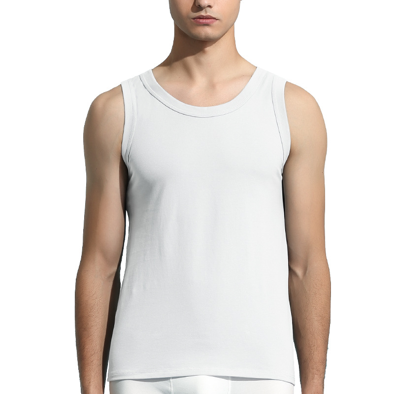 Larga de terciopelo con cuentas de algodón de primavera y verano de los hombres chaleco de algodón de los hombres de fitness sin mangas de punto exterior base de desgaste al por mayor