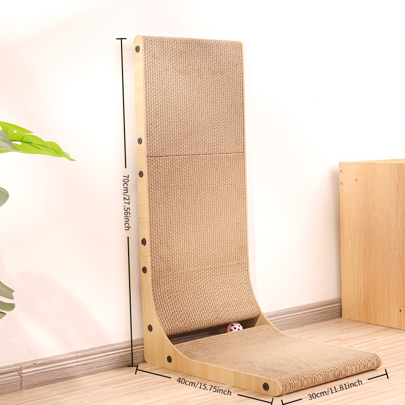 Rascador para Gatos Triangular Grande de Cartón Corrugado Resistente a los Arañazos, Juguete para Gatos Antiarañazos para Sofá