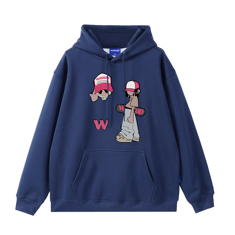 2025 nuevo estilo WASSUP HEODS suéter con capucha pareja primavera y otoño marca de moda masculina ins top suelto casual