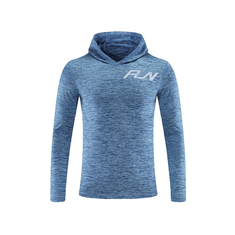Otoño e invierno de los hombres ropa de fitness deportes suéter con capucha más el tamaño de entrenamiento de secado rápido Camiseta de manga larga en stock al por mayor UAD