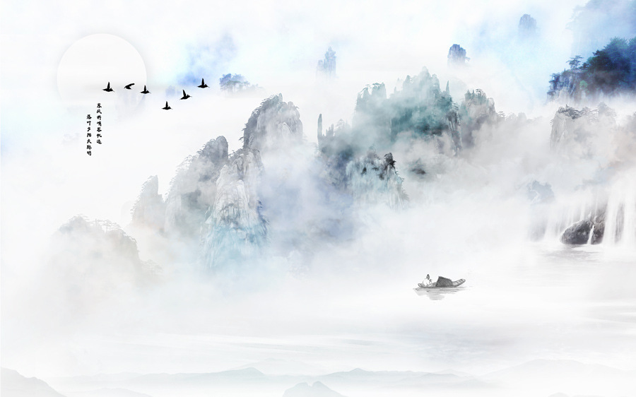 新中式意境抽象水
