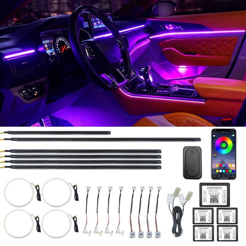 Car General Car Hidden Phantom atmosphere Lights avoid Breaking Line APP Dual Control atmosphere LED Decoration Lights