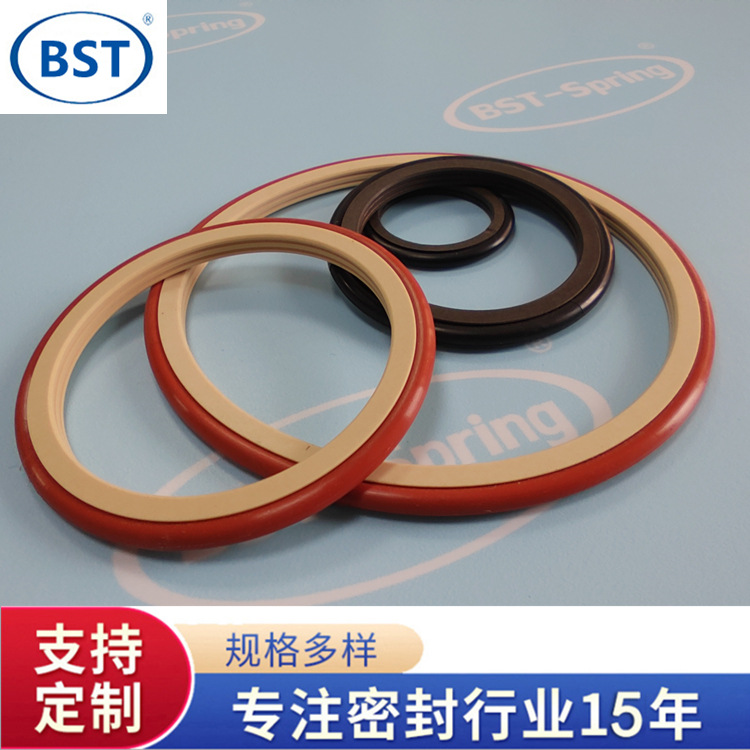 轴用斯特封旋转格莱圈油缸油封四氟铜粉耐磨密封环/STD/OE/PG/BSF