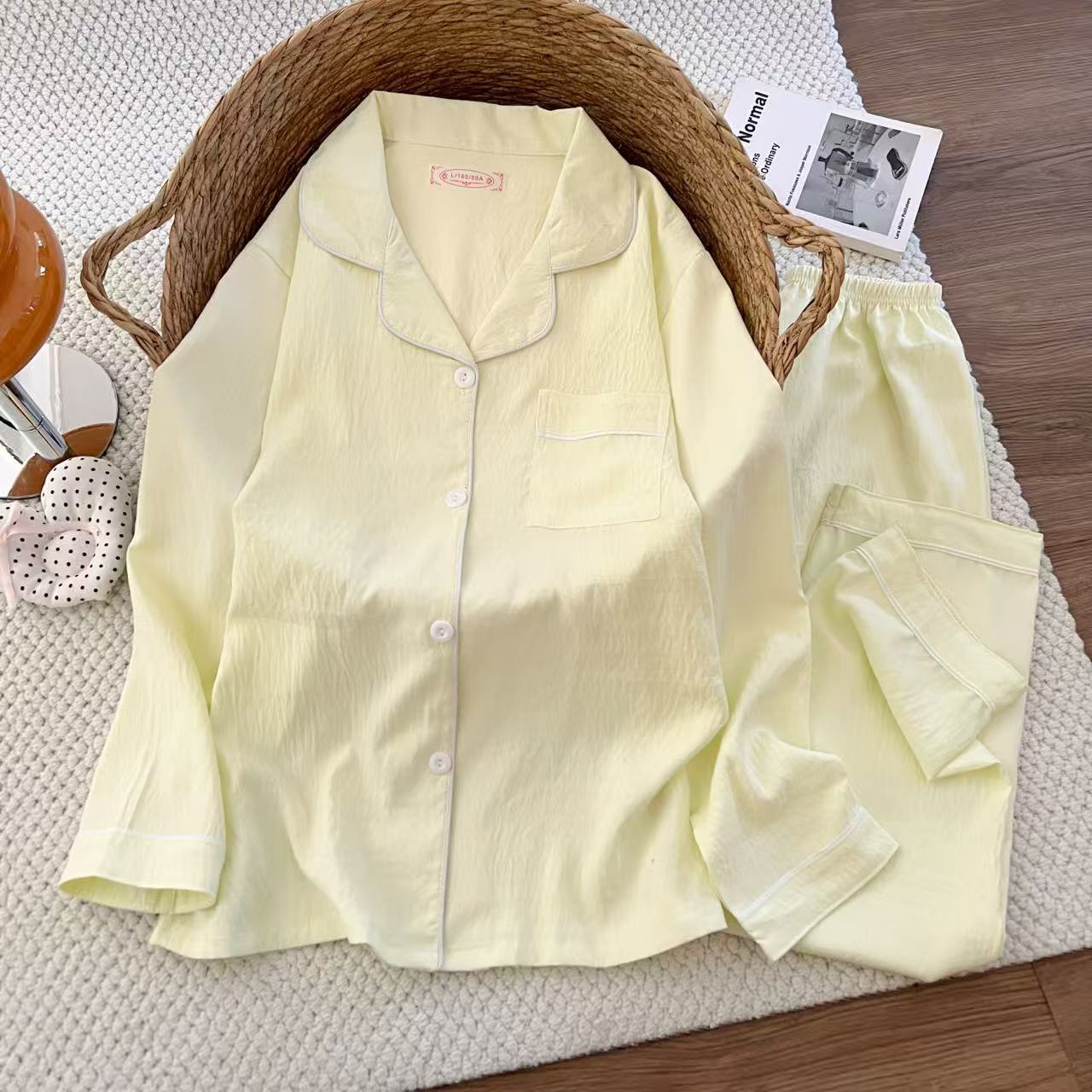 Cartoon al por mayor transfronterizo nubes de algodón pantalones de manga larga pijamas cardigans dulces de alto valor de ropa de hogar conjunto de ropa exterior