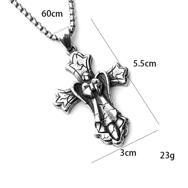 men's retro necklace stainless steel