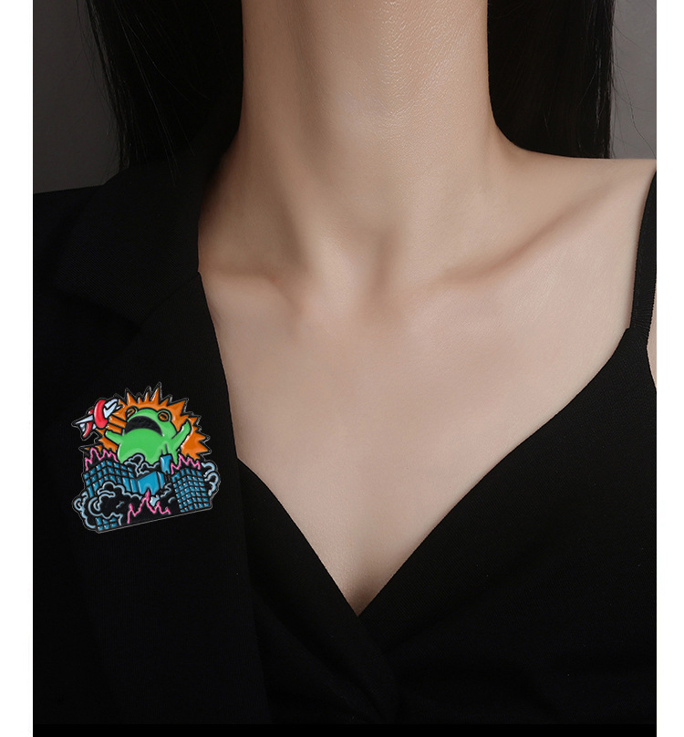 Casual Occasion Cartoon Style Pin Animal Alloy Enamel Plating Unisex Brooches
