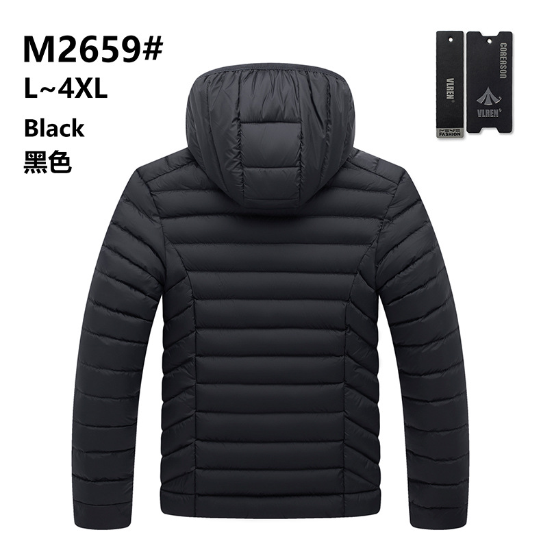 Transfronterizos de hombres 22 nuevos chaquetas de algodón con capuzas grandes costillas pedidos de comercio exterior chaquetas de algodón ligeras de hombres en stock