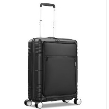 Travel Suitcase with Soft and Hard Combination, Front Opening, Water-Resistant, External Charging Port, Unisex Travel Luggage