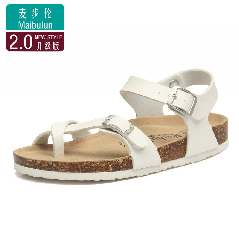 MacProm Flat Non-Slip Cork Slippers Unisex Beach Home Outdoor Set Toe Summer Rome