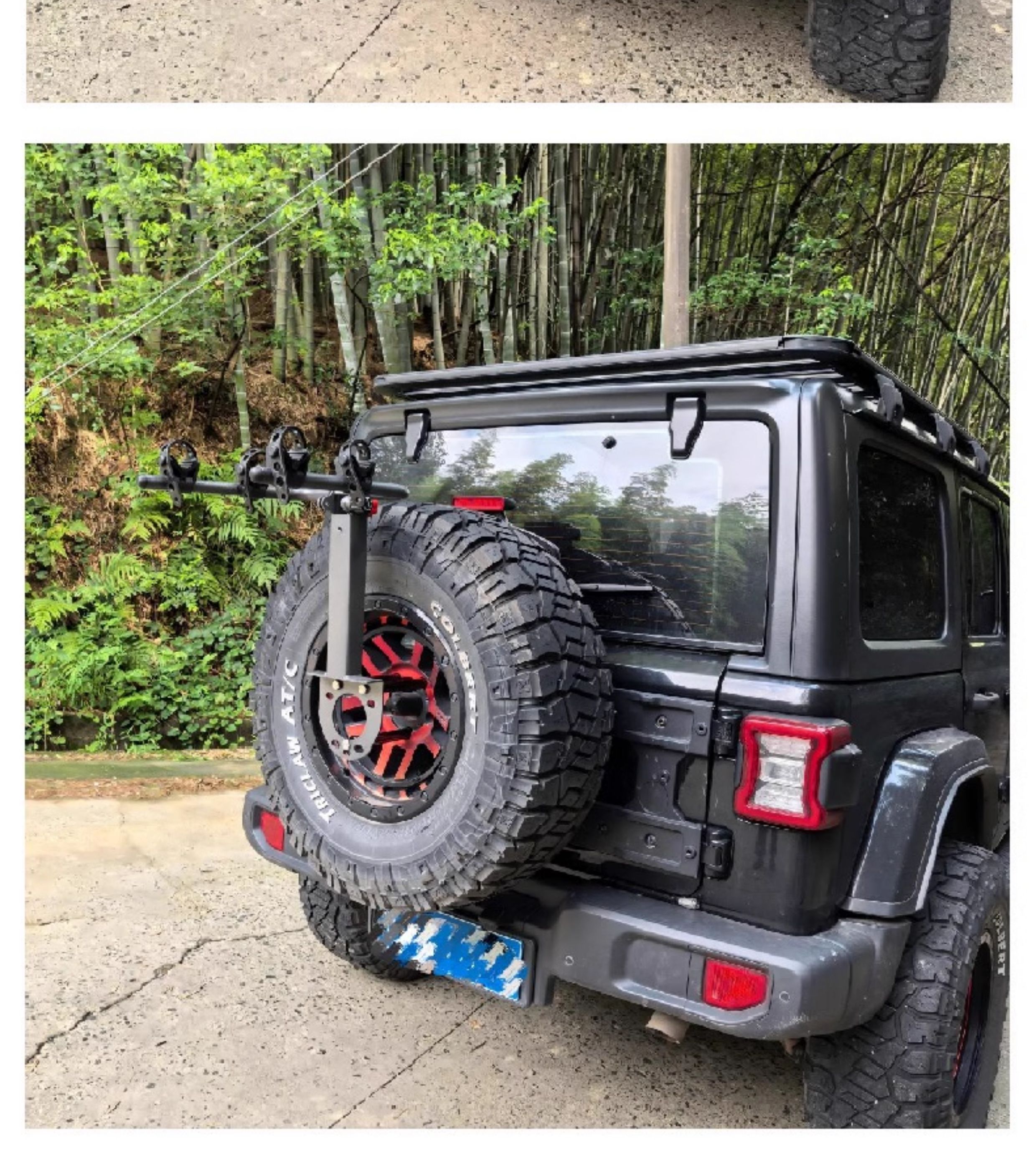 Wrangler Jietu Tank Raptor Liema Bj40 Car Bicycle Rack Foldableing Spare Tire Bicycle Rack