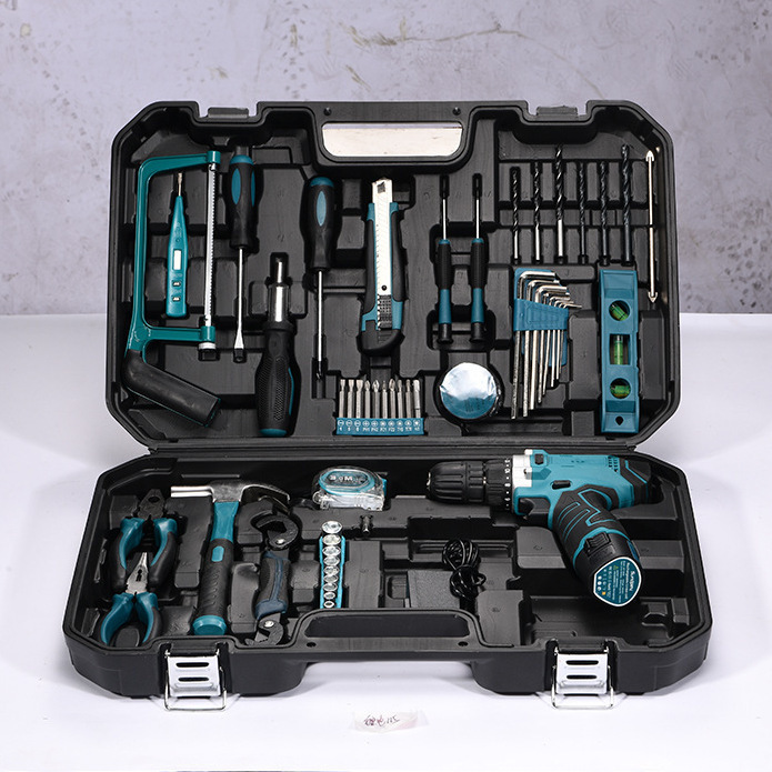 Storage tool box electric drill set multifunctional manual home hardware tool combination set tool bag