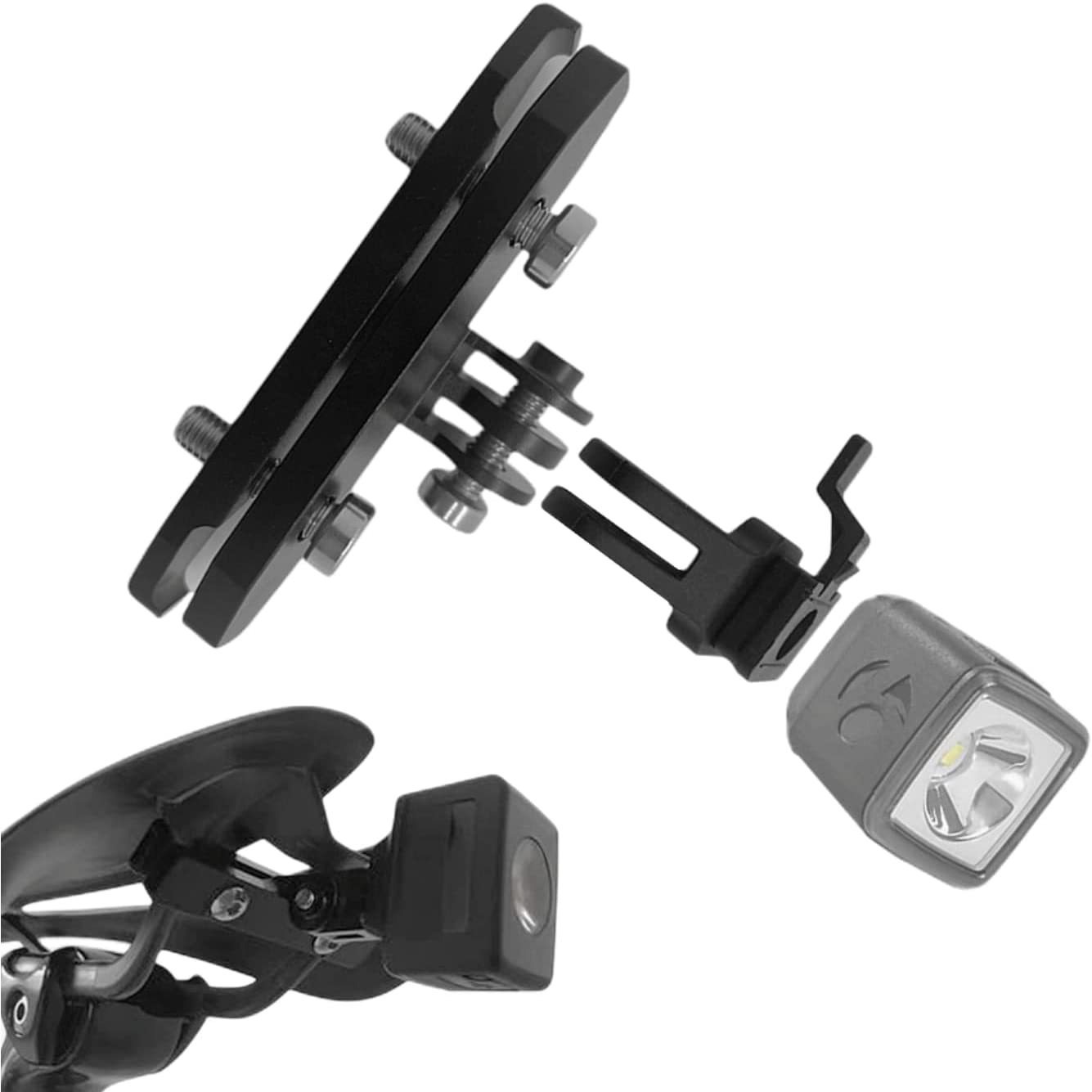 Soporte de lámpara de aleación de aluminio para soporte de lámpara trasera Cuike Bontrager Ion Pro RT compatible con soporte de lámpara Bangmazo