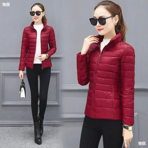 Lightweight cotton jacket for women, short sleeve, plus size, Korean style, slim fit, autumn and winter women's outerwear, clearance coat