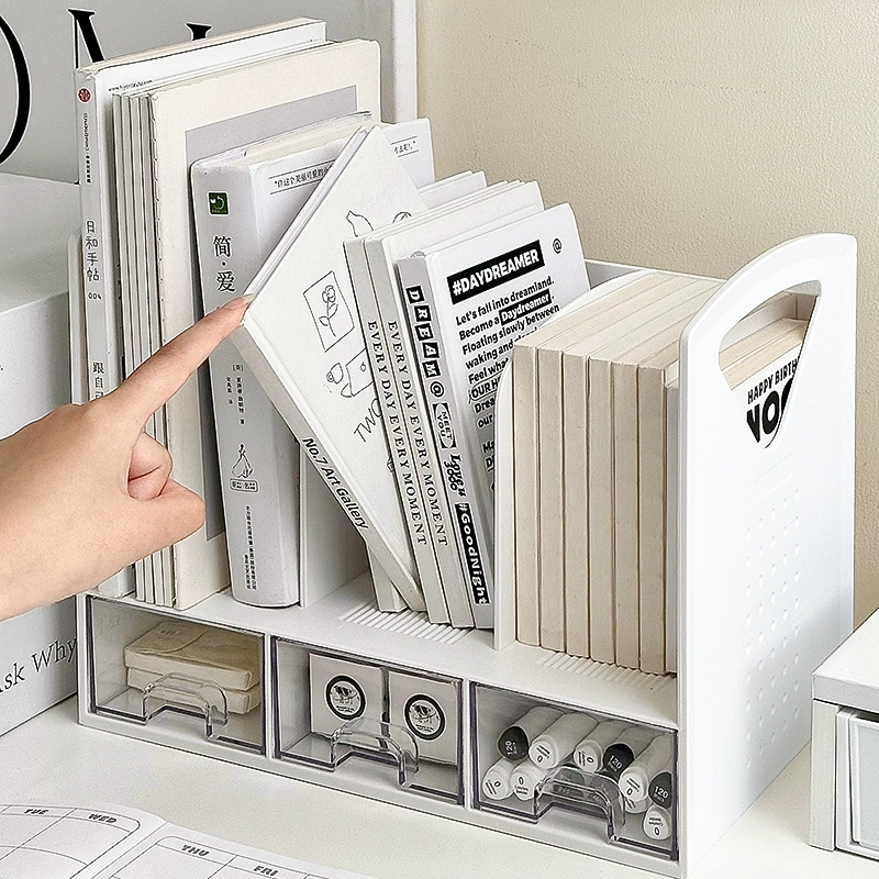 Подставка для книг, настольный ящик для хранения книг, акриловая настольная стойка для хранения, студенческий стол, книжная полка, подставки для книг, файл Ma Xiao