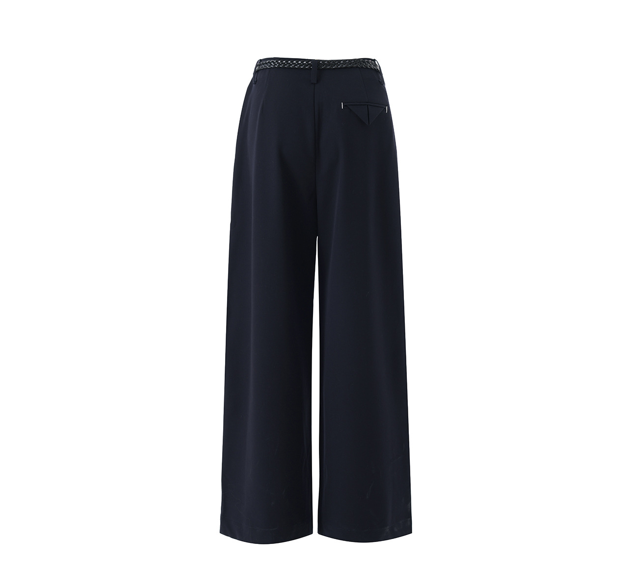 Quần culottes nữ ống rộng dáng suông chất len pha tơ nhân tạo cao cấp — Xanh lông mòng đen chi tiết 29