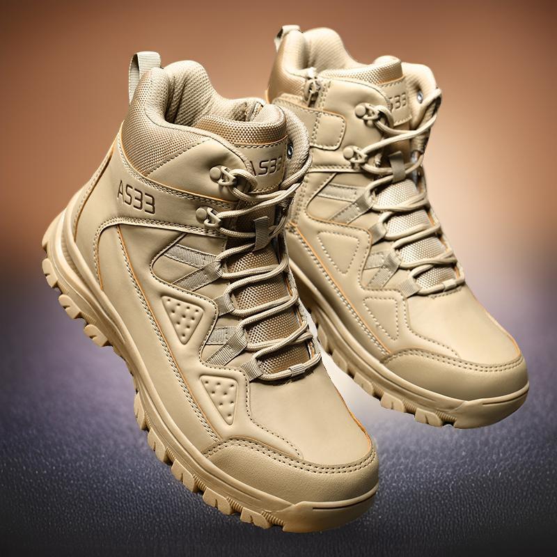 Botas militares tácticas transfronterizas para hombres, botas de combate al aire libre, la estación independiente de Amazon vende rápidamente una pieza de botas tácticas de montañismo