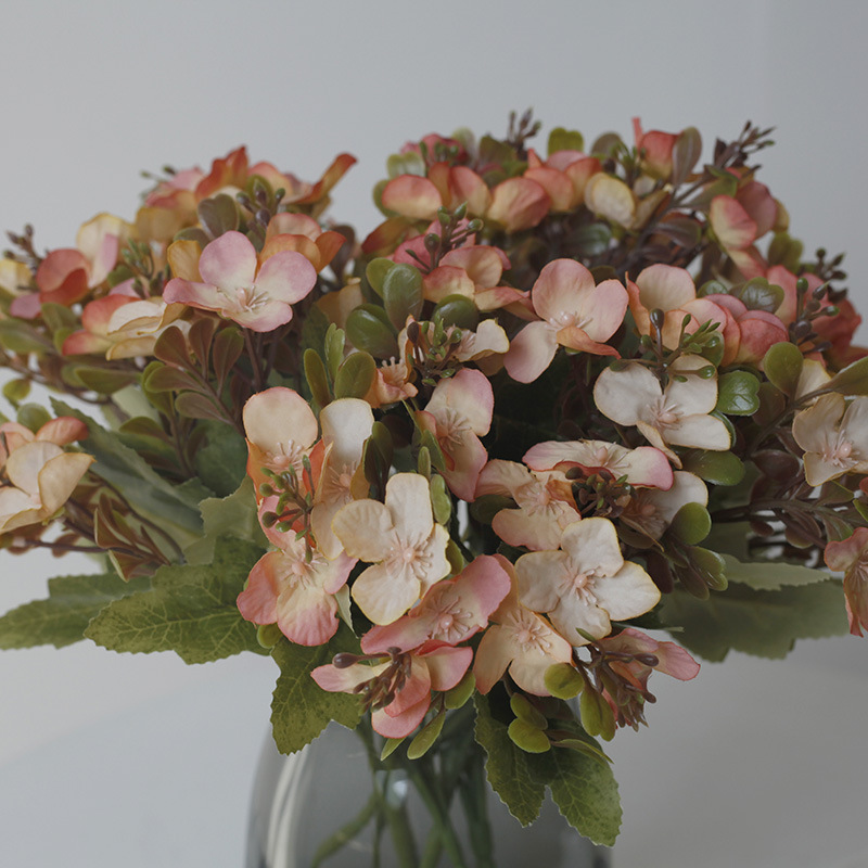 Artificial Hydrangea Bouquet For Wedding Home Table Decoration_voghion.com