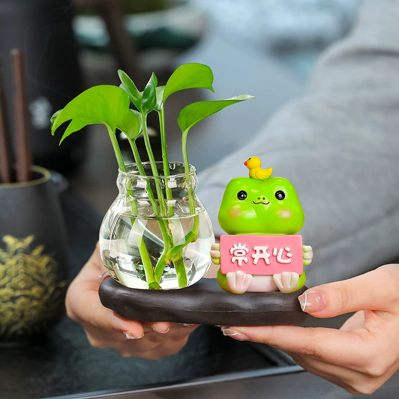 Целебный мультфильм Мо злой и милый питомец Зеленая водяная ваза