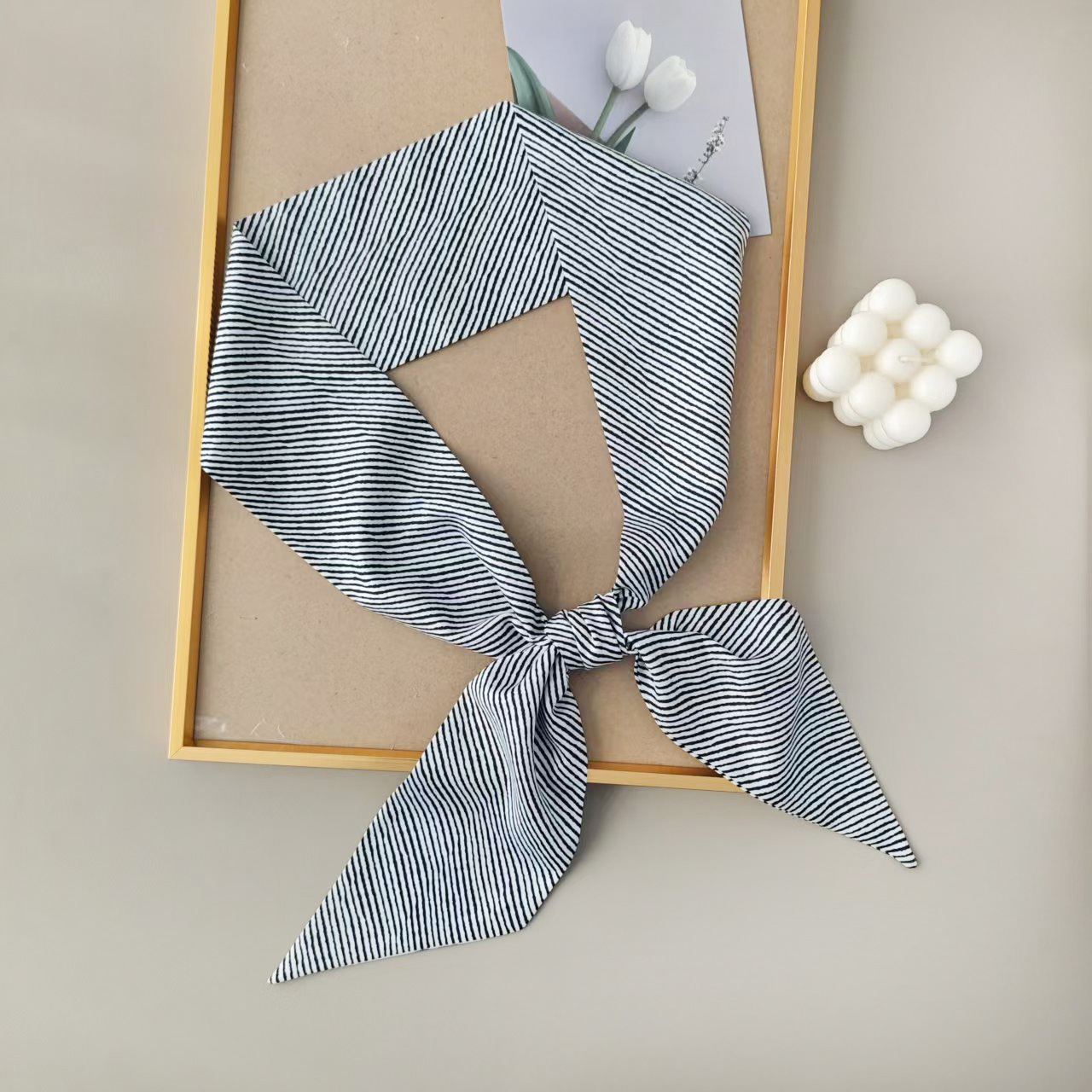 Diseñador de bufandas de seda larga mujer ins moda bolsa cinta de moda universal bufandas coreanas correa de cabello