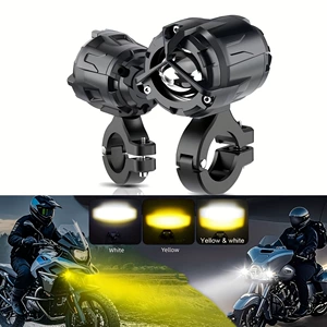Motorcycle spotlights with far and near yellow-white light, electric vehicle lights, LED electric vehicle strobe mode, front headlight with strong light