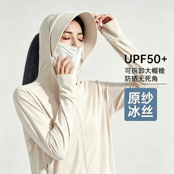Factory Direct Supply of Ice Silk Sun Protection Clothing for Men and Women, Anti-Uv, Cool Summer Sun Protection Clothing, Work Clothes, Custom Printed Logo