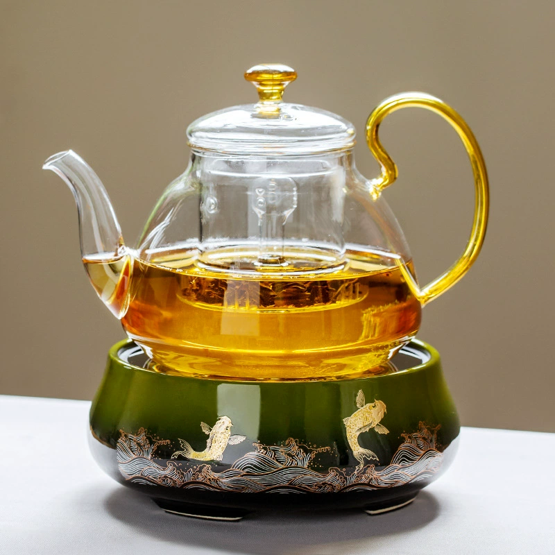 Электрический глиняной печи для приготовления чая белый чайный набор бытовой стеклянный чайник большой емкости