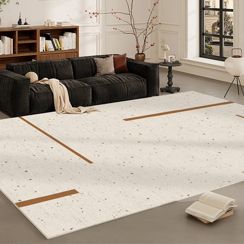 Alfombra sala de estar aire crema impermeable a prueba de contaminación simple alfombra de cama del dormitorio resistente a la suciedad fácil de cuidar alfombra aire crema minimalista