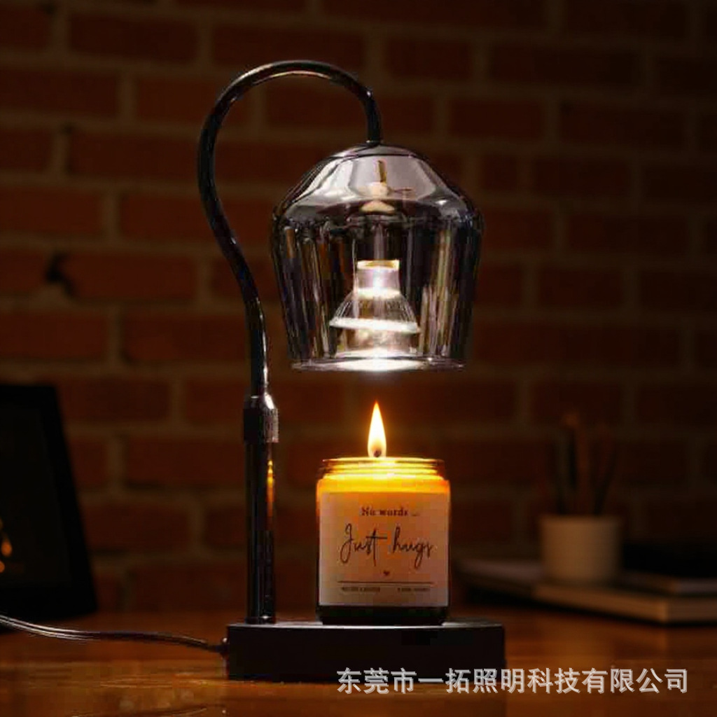 Adjustable Dimming Timer Aromatherapy Wax Melting Lamp Candle Lamp Melting Candle Lamp Bedroom Atmosphere Table Lamp Night Light with Adjustable Brightness