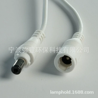 Трехжильный штекерный кабель постоянного тока с замковой пряжкой, плоский штекерный кабель для лампы с различными кабельными зажимами, штекер постоянного тока, большой и маленький кабель постоянного тока