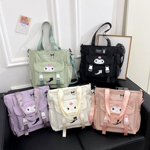 Women's bags  new winter style Korean junior high school college students tutoring bag ins trendy cartoon shoulder bag