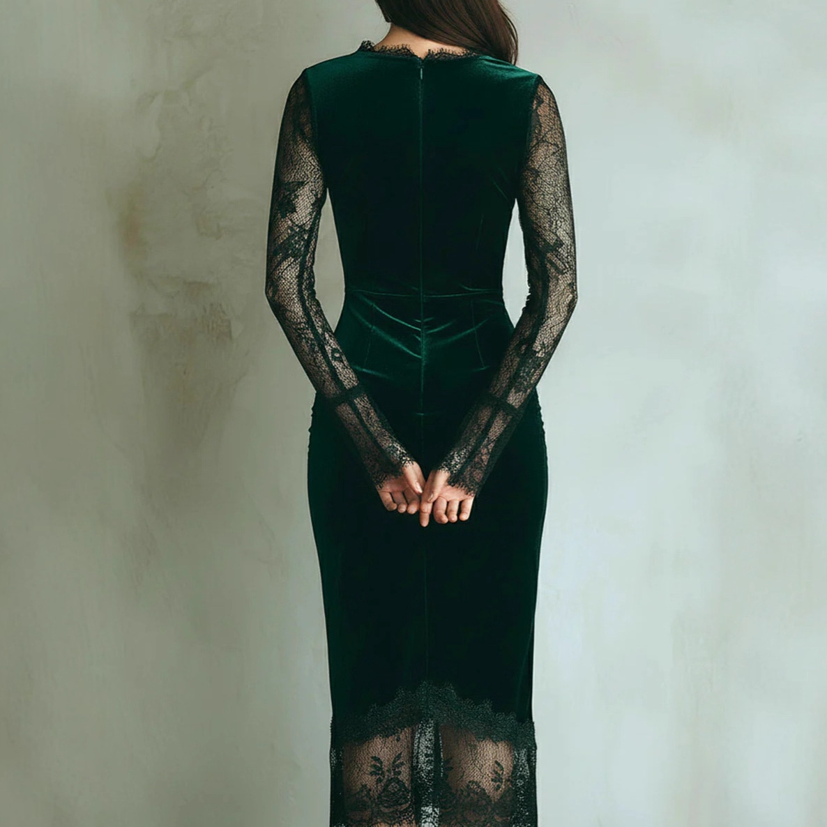 Women's Clothing European And American Style Slimming Bodycon Dress Lace Trimmed Sexy Design_ecoleips.com
