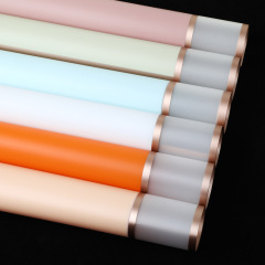 米蘭紙金邊果凍膜鮮花束包裝紙材料加厚半透明防水花店花束包花紙