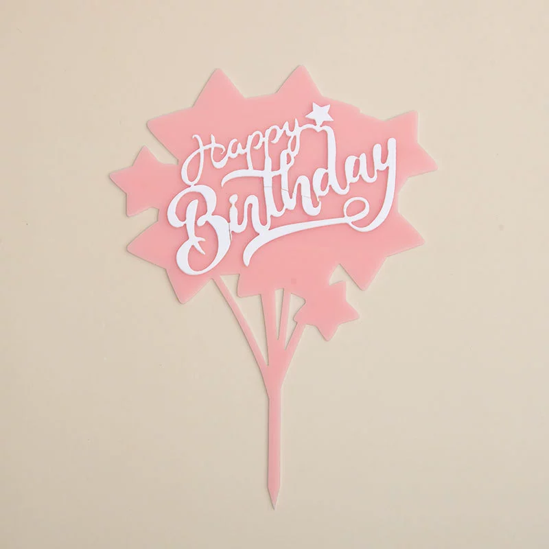 Выпеченный торт украшение Акрил birthday счастливый горящий инкрустированный бриллиант десертPlug-in вечеринка сцена макет