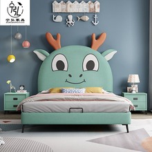 儿童软体单床网红卡通十二生肖创意动物床1.5米儿童床1.8米双人床