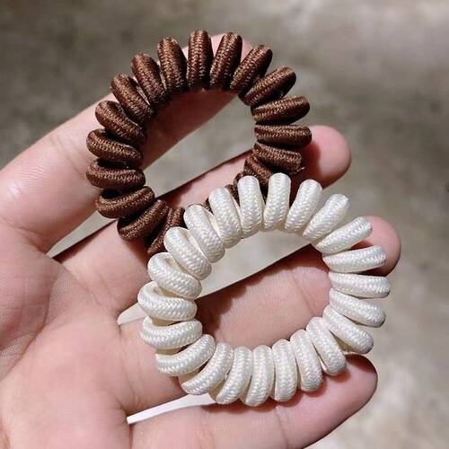 Korean style milk coffee color phone cord hair band high elasticity seamless headband women's hair band fashion ponytail hair band headwear