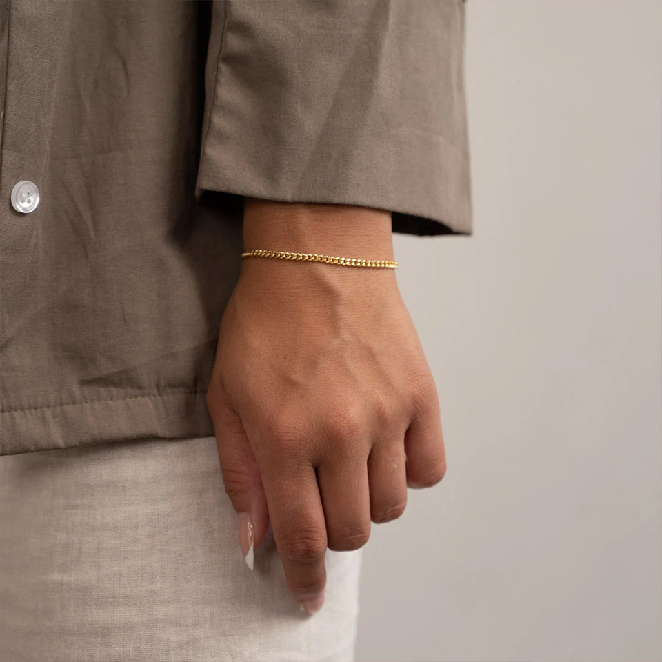 Daily Occasion 316 Stainless Steel Solid Color Simple Style Bracelets For Unisex