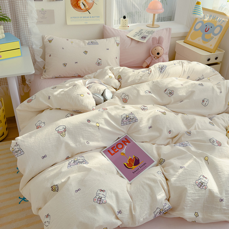 워시드 코튼 프린트 - 코코캣