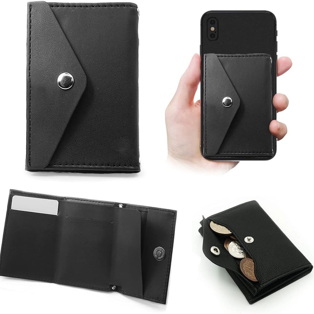 Personalizado soporte multifuncional japonés tarjeta de teléfono móvil tres plegables bolsa de tarjetas magnéticas portátiles RFID cepillo antirrobo cubierta de tarjeta de retroceso