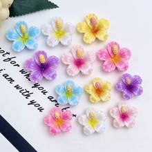 亮面彩色渐变花蕊五瓣花樱花桃花鸡蛋花牡丹花朵向日葵太阳花树脂