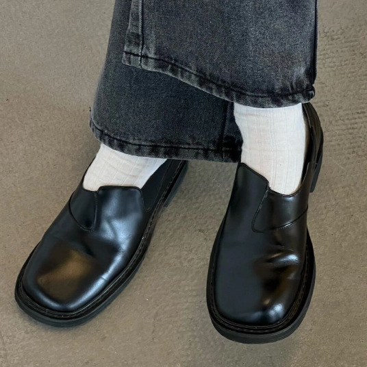 ShoeVault Lazy Commuter, scarpe derby slip-on da uomo alla moda in pelle elasticizzata con punta alta e bassa, per lavoro e guida_voghion.com