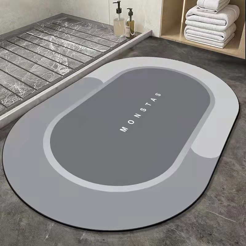 Sanitary Technology Bathroom Mat, Water Absorbent Foot Mat, Anti-Slip Pad, Quick Dry Rubber Soft Mat, Rugs for Sale
