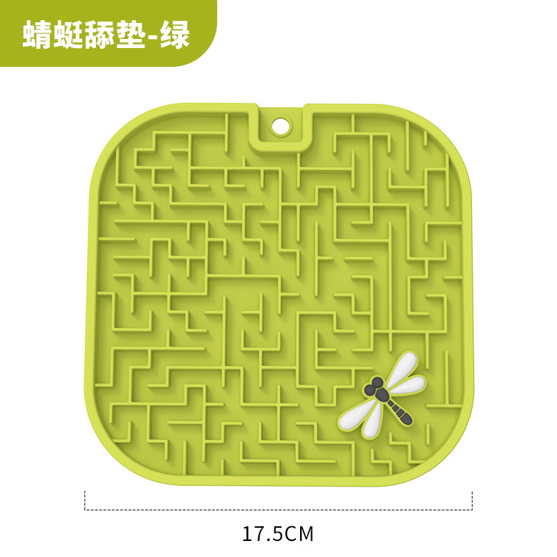 Tapete de Silicona para Mascotas, Popular en el Extranjero, para Alimentación Lenta, Suministros para Perros, Tapete para Lamer, Comedero para Gatos con Ventosa, Plato para Lamer para Perros