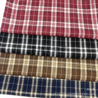 涤棉混纺绒布 衬衫布 裤子 裙子 鞋帽 箱包面料 法兰绒色织格子布